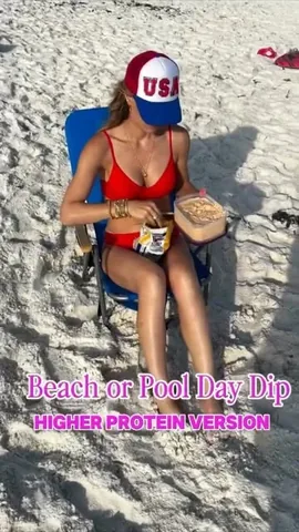 torigerbig Instagram post about Beach day dip recipe