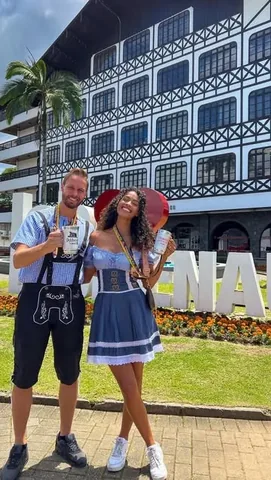 travelcoupledream Instagram post about Blumenau Oktoberfest