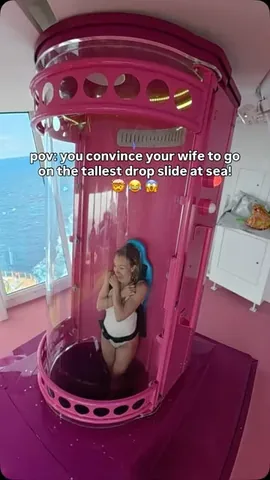 twosometravellers Instagram post about Cruise ship drop slide