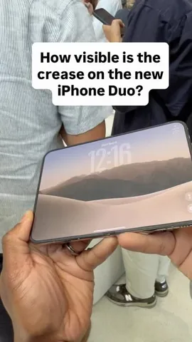 uravgconsumer Instagram post about Foldable phone display crease
