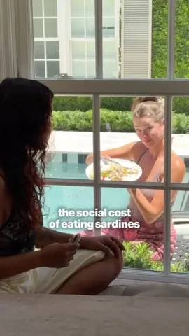 valerialipovetsky Instagram post about Sardines and beauty food humor