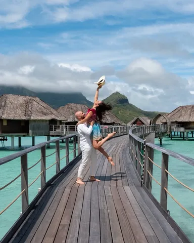 weloveourlife Instagram post about Bora Bora resort stay