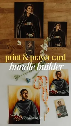 whitney.haahr Instagram post about Saint prayer cards and prints