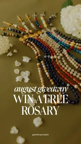 whitney.haahr Instagram post about Rosary giveaway
