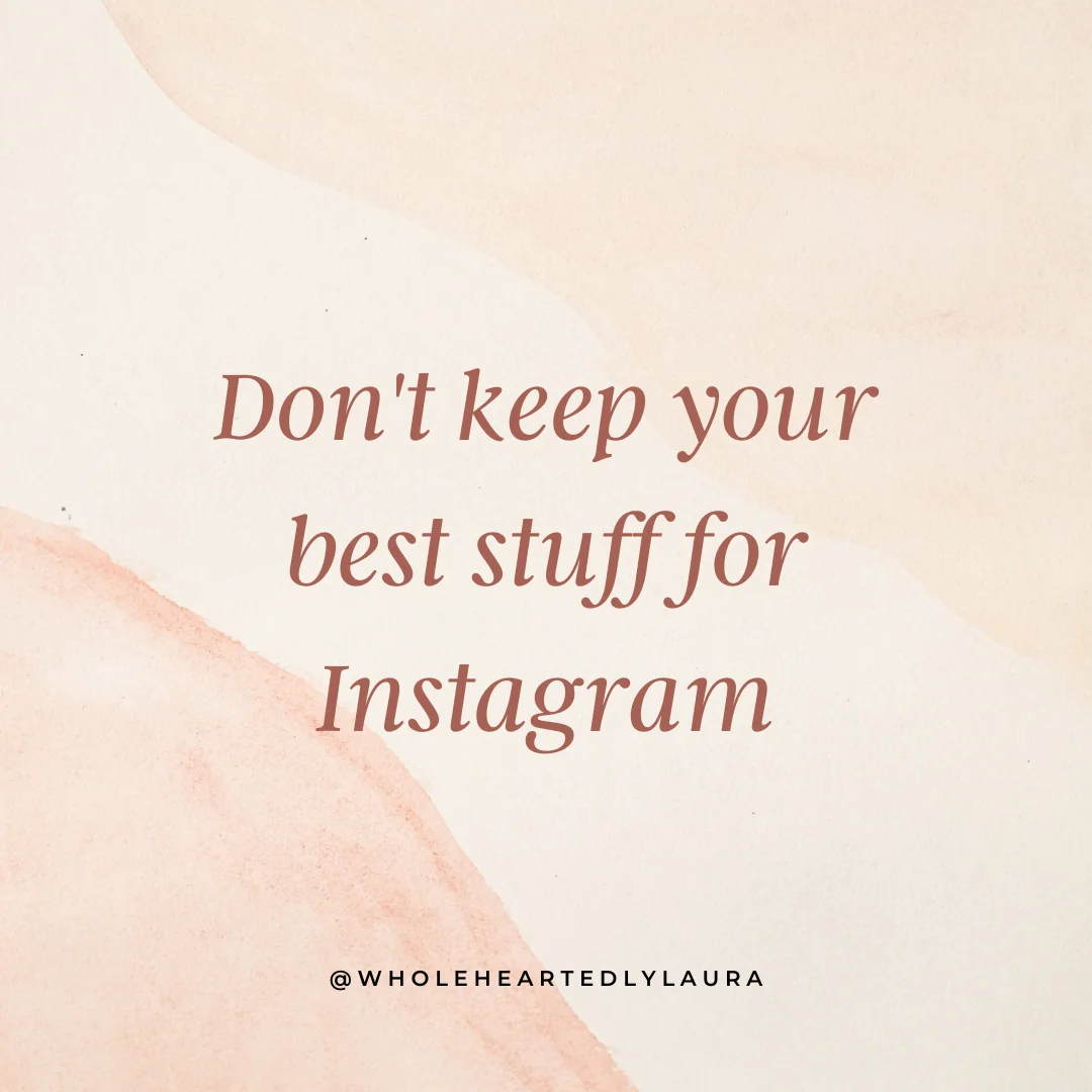 wholeheartedlylaura Instagram post about Multi platform content distribution