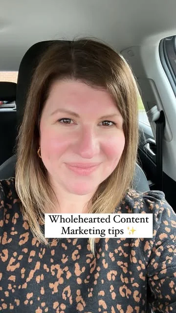 wholeheartedlylaura Instagram post about Flexible content marketing
