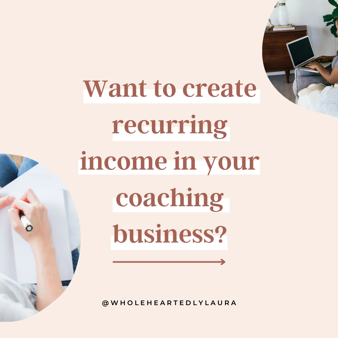 wholeheartedlylaura Instagram post about Recurring business income