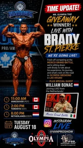 william_bonac Instagram post about Live bodybuilding discussion