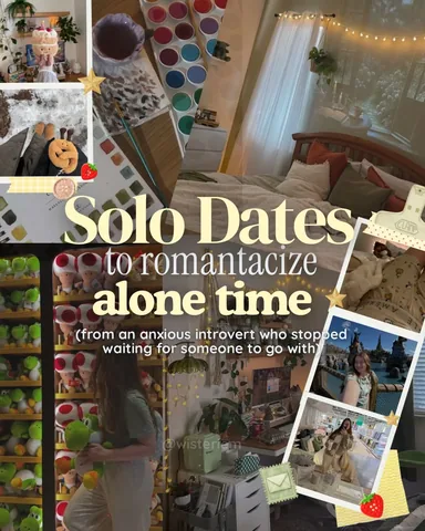 wisteriem Instagram post about Solo dates and personal confidence