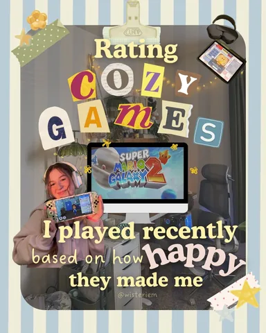 wisteriem Instagram post about Cozy game reviews
