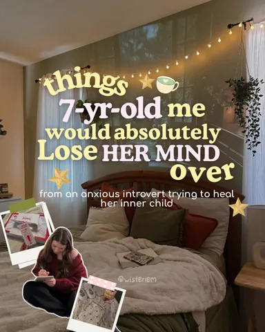 wisteriem Instagram post about Self reflection and inner child healing