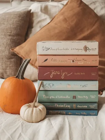womanon Instagram post about Self care and classic books