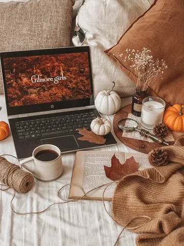 womanon Instagram post about Gilmore Girls rewatch