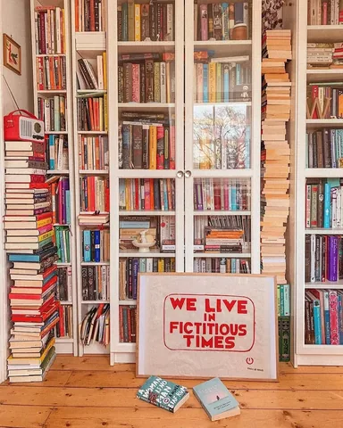 wordchild Instagram post about Bookshelves and birthday memories
