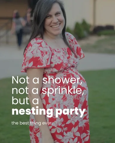 worthyofagape Instagram post about Nesting party and community support