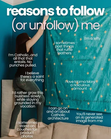 worthyofagape Instagram post about Audience relationship and brand identity