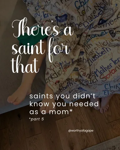 worthyofagape Instagram post about Saints for family challenges