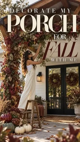 xosimplylo Instagram post about Fall porch decor