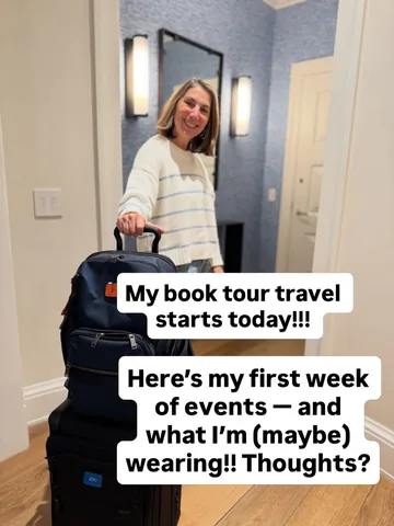 zibbyowens Instagram post about Book tour outfits